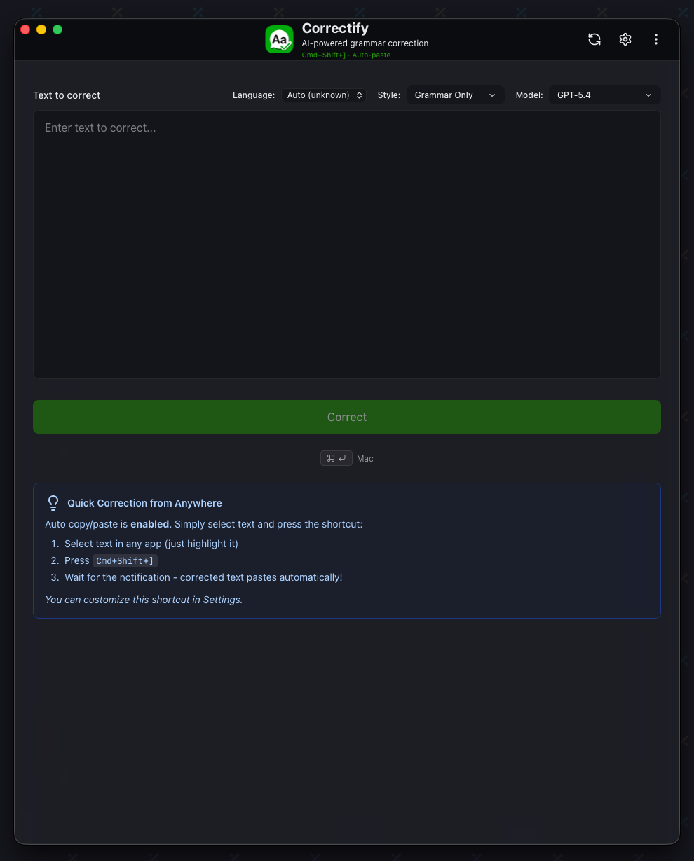 Correctify App Screenshot